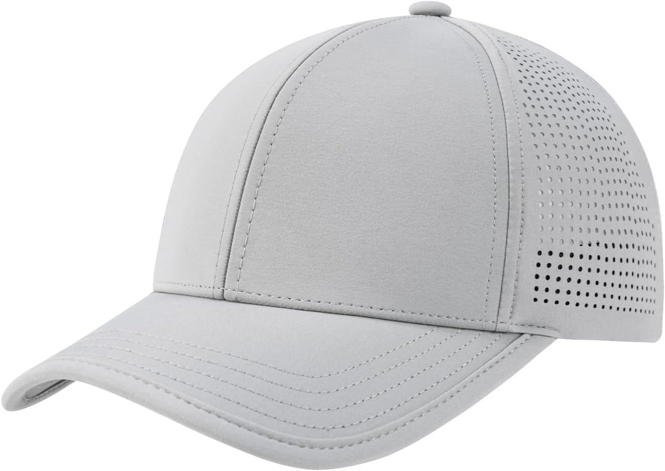 BOTVELA Men Structured Baseball Cap Side Laser Cut Vented Performance Hat for Outdoor Activities
