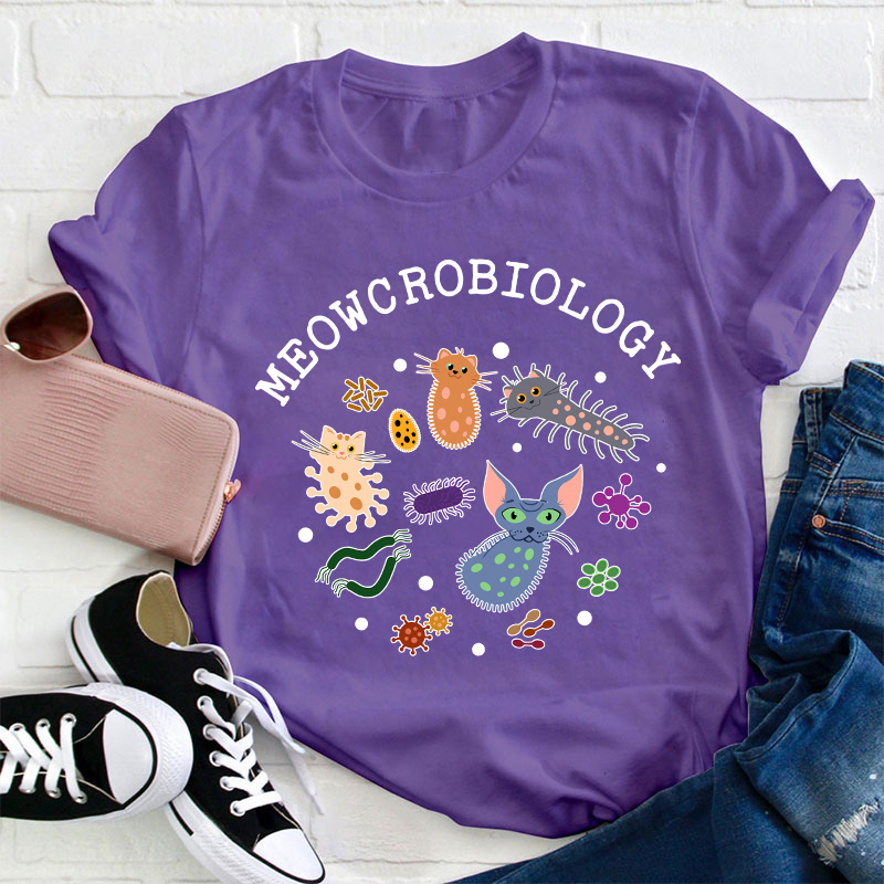 Meowcrobiology Teacher T-Shirt