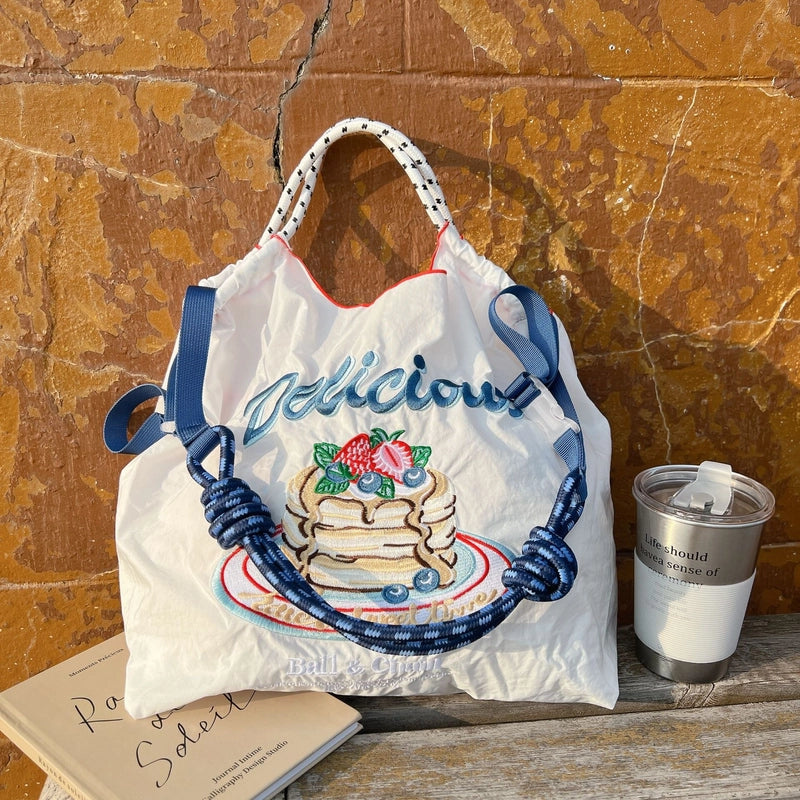 Women's Medium Polyester Animal Plant Streetwear Square Open Shopping Bags