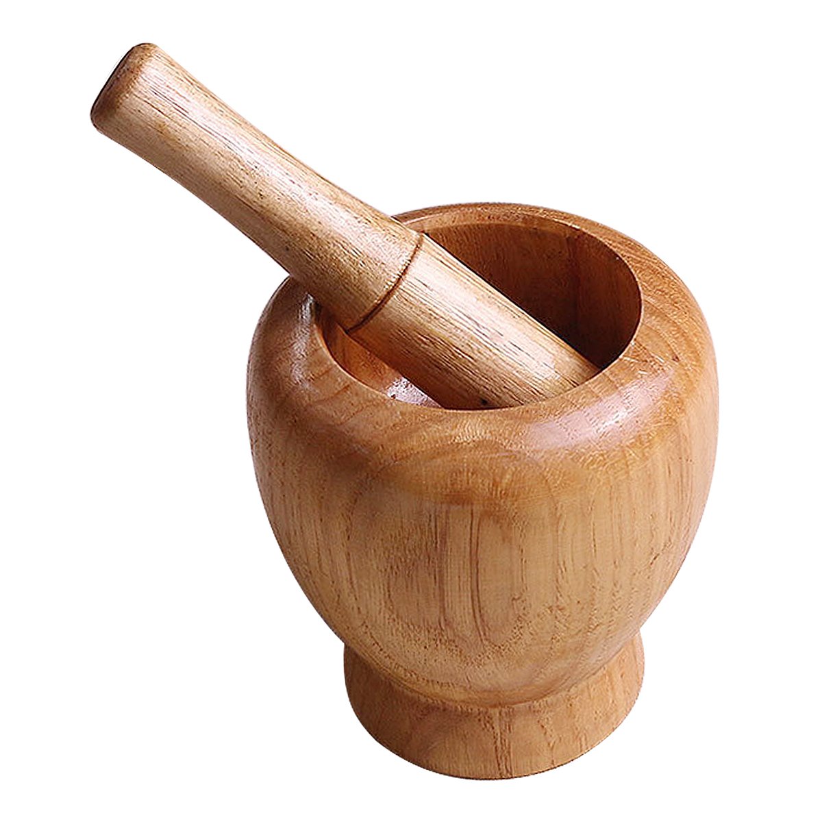 Wooden Mortar & Pestles. Pepper Grinder Crush Pot Kitchen Accessory For Home Cooking Tool