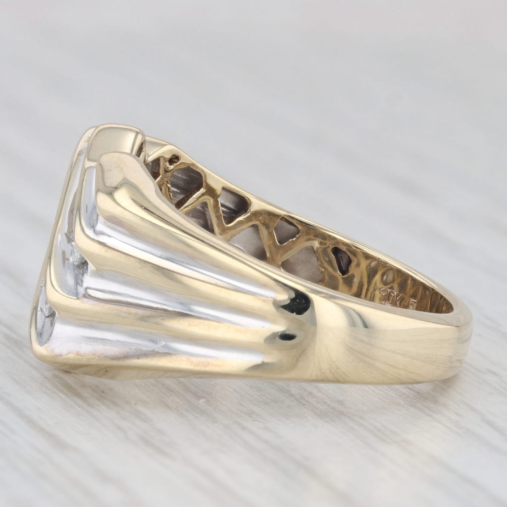 0.45ctw Diamond Men's Ring 10k Yellow Gold Size 10.75