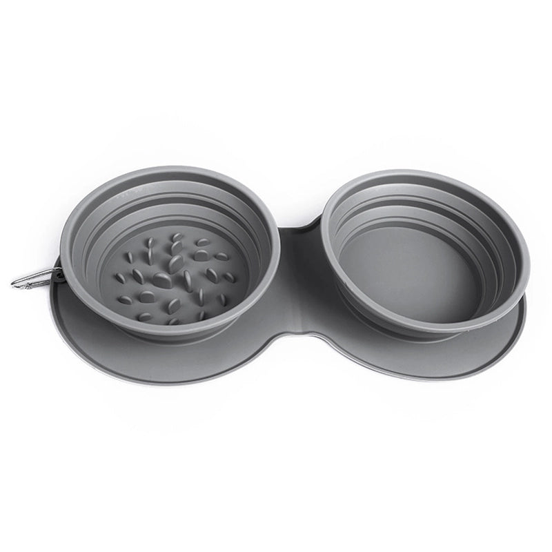 Casual Minimalist Silica Gel Solid Color Pet Tableware