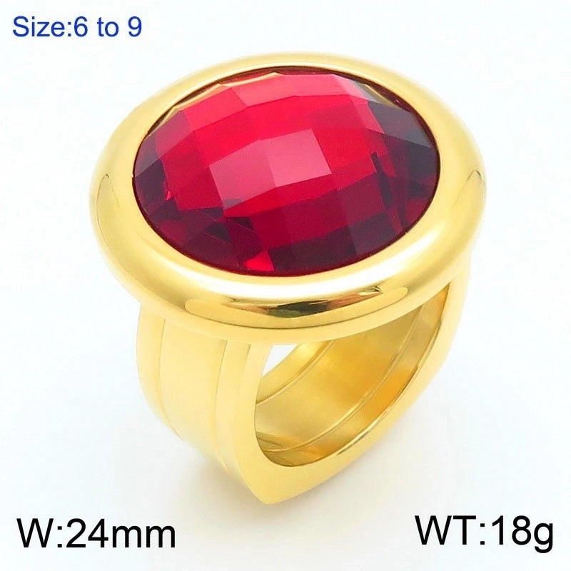 Titanium Steel 18K Gold Plated Fashion Plating Geometric No Inlaid