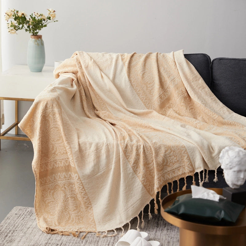 Chenille Sofa Towel Cover Cloth Sofa Cover Cotton Blanket  Non-slip Cushion