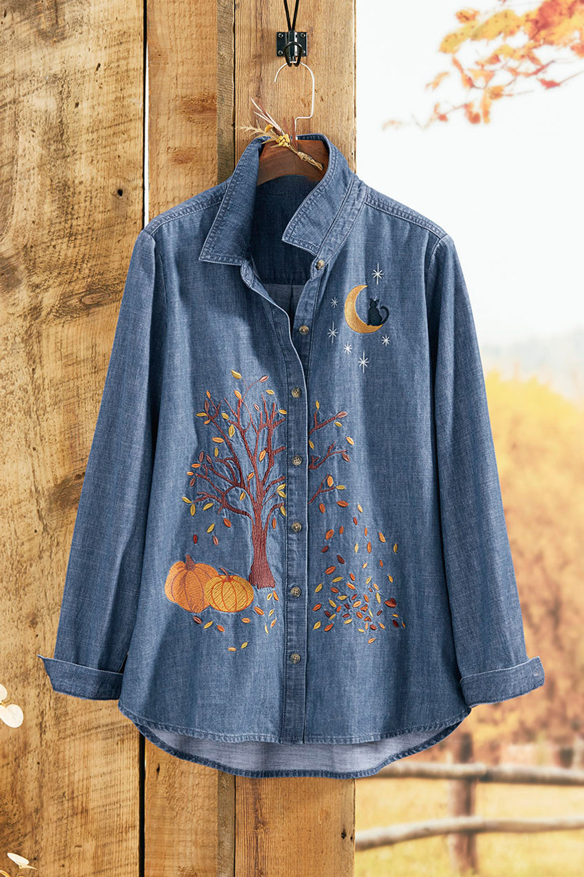 Fall Festival Denim Shirt