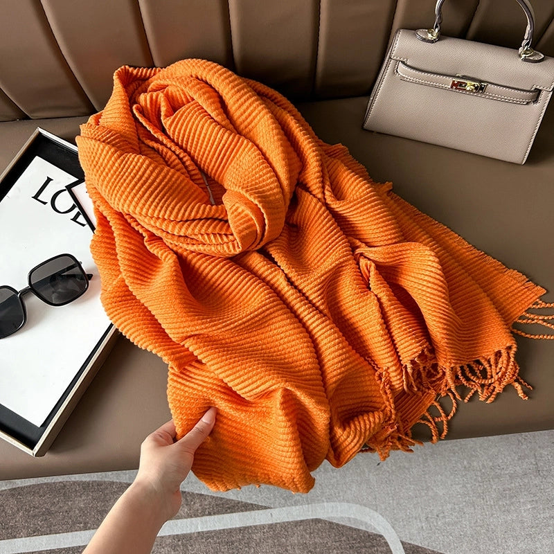 Women's Basic Solid Color Polyester Scarf