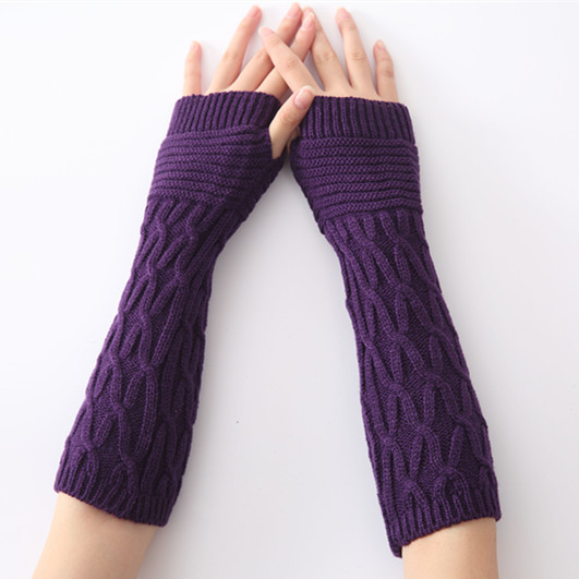 Fingerless Knitted Arm Gloves