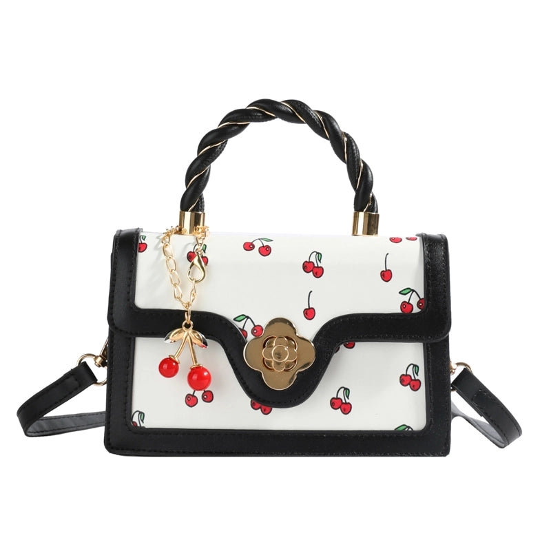 Women's Pu Leather Solid Color Streetwear Square Magnetic Buckle Handbag