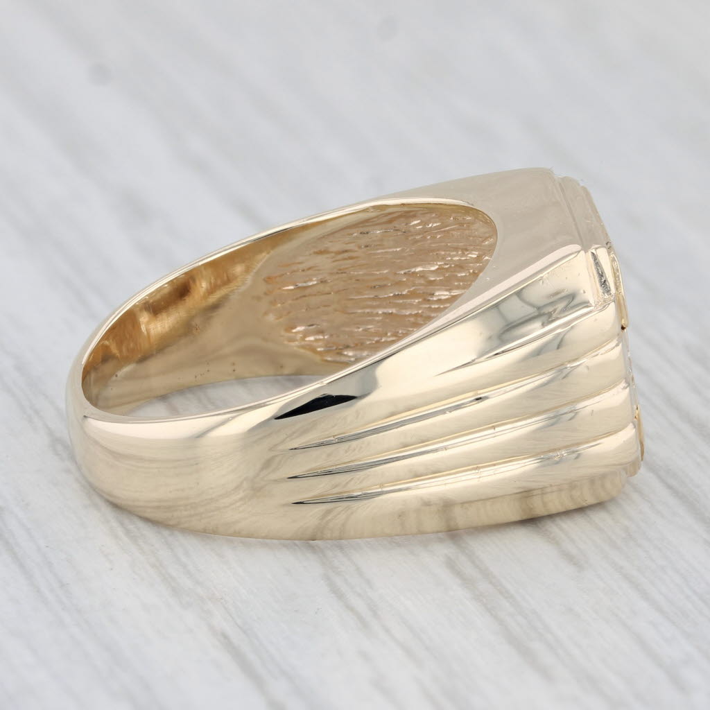 0.20ctw Diamond Men's Ring 14k Yellow Gold Size 9