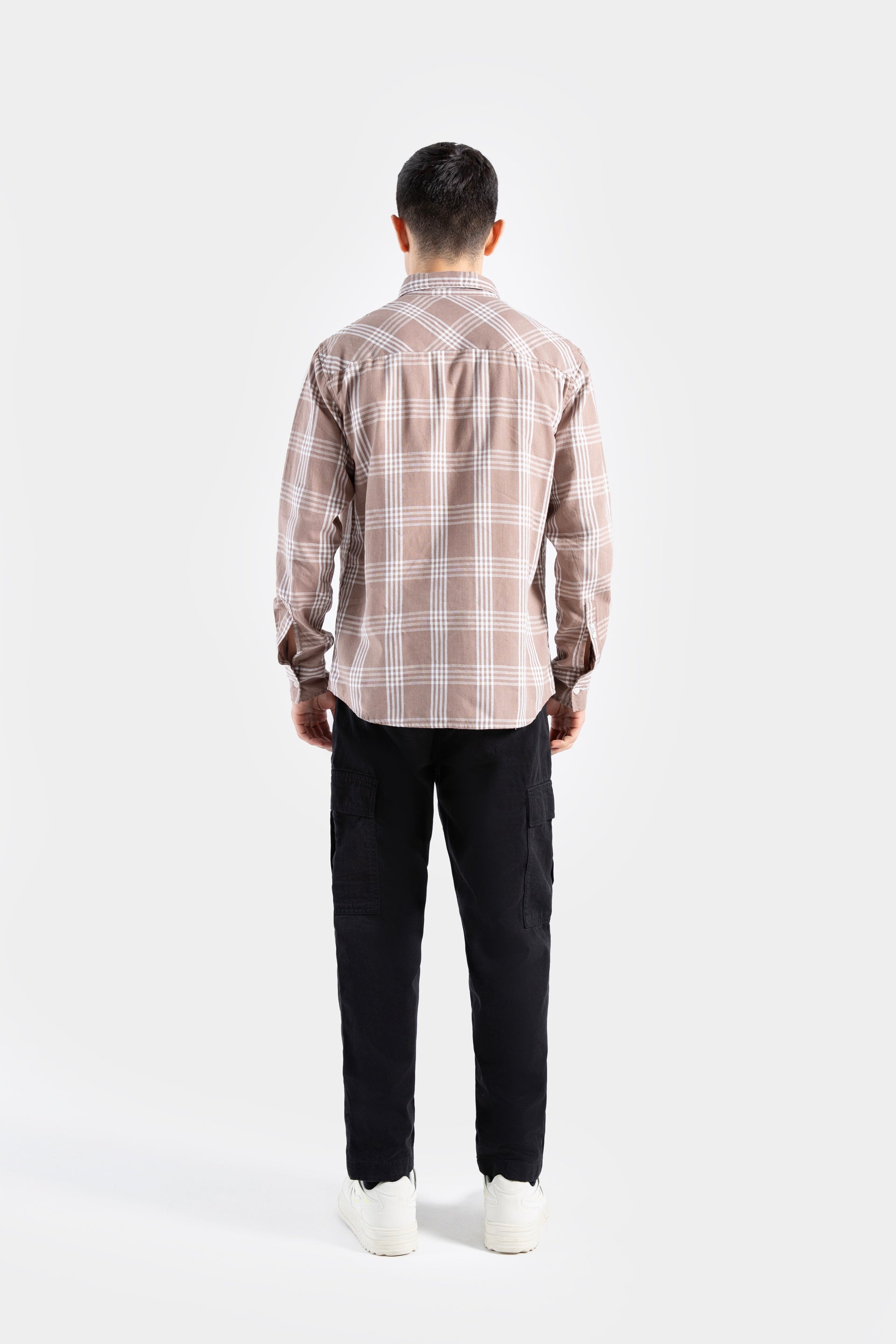 Cotton Linen Checkered Shirt