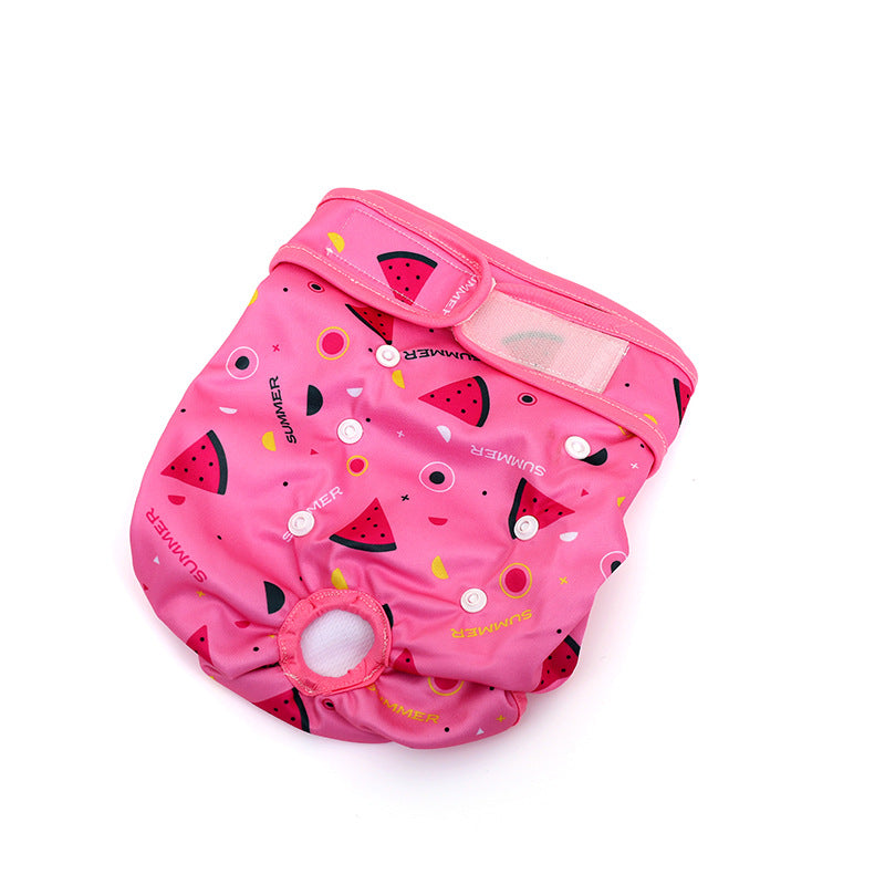 Fruit Printed Reusable Dog Cat Diaper Pants