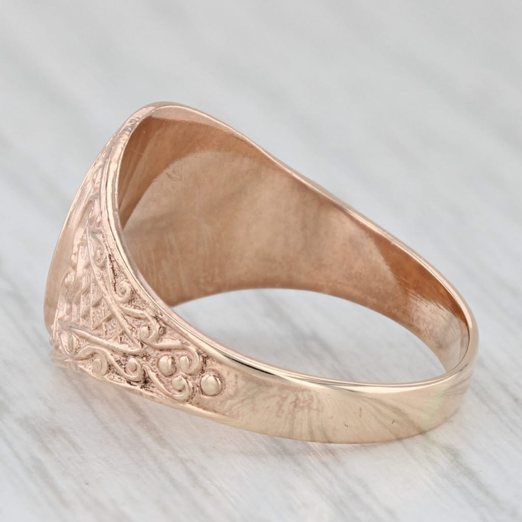 Old English Letter Initial F Signet Ring 10k Rose Gold Size 8