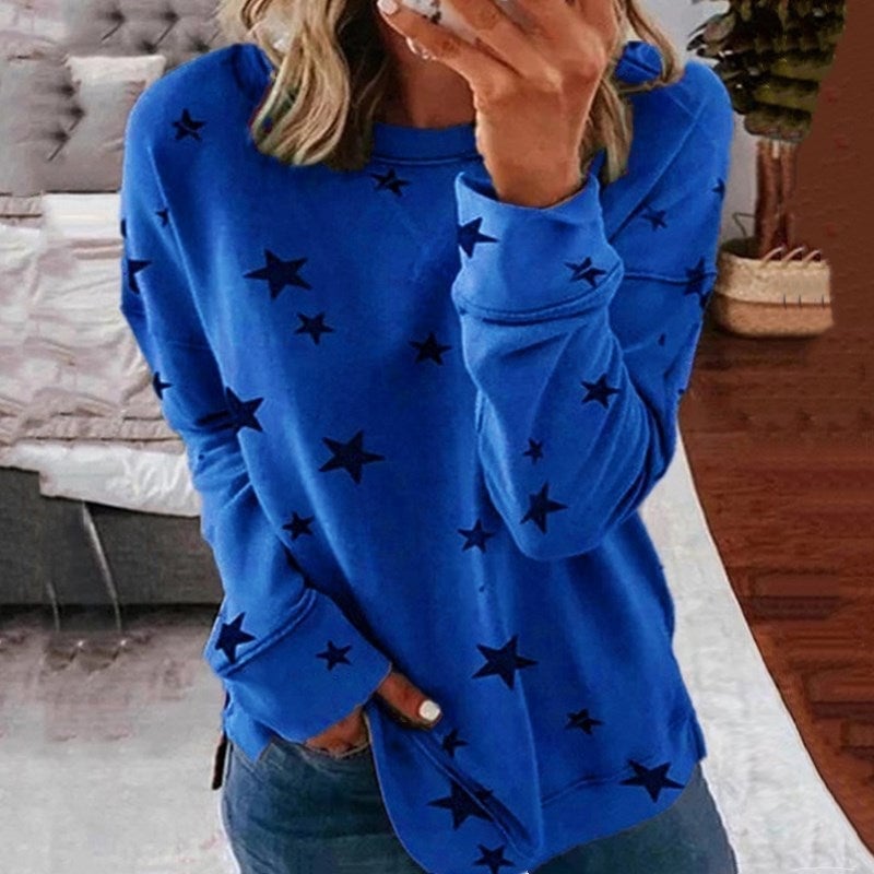 Oversized Long Sleeve Star T-Shirt