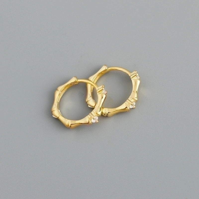 2 Pieces Minimalist Geometric Copper Plating Ear Studs 1 Pair