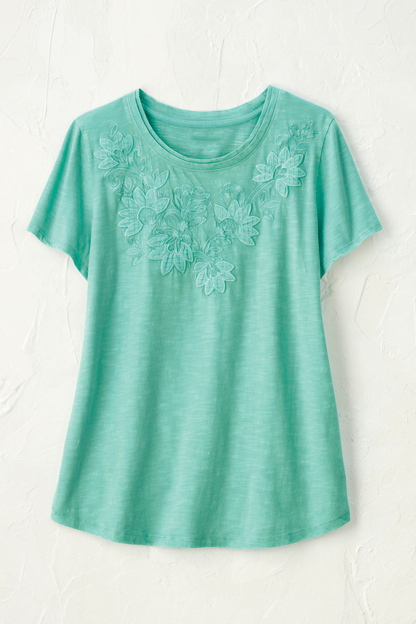 Swirling Petals Slub Tee