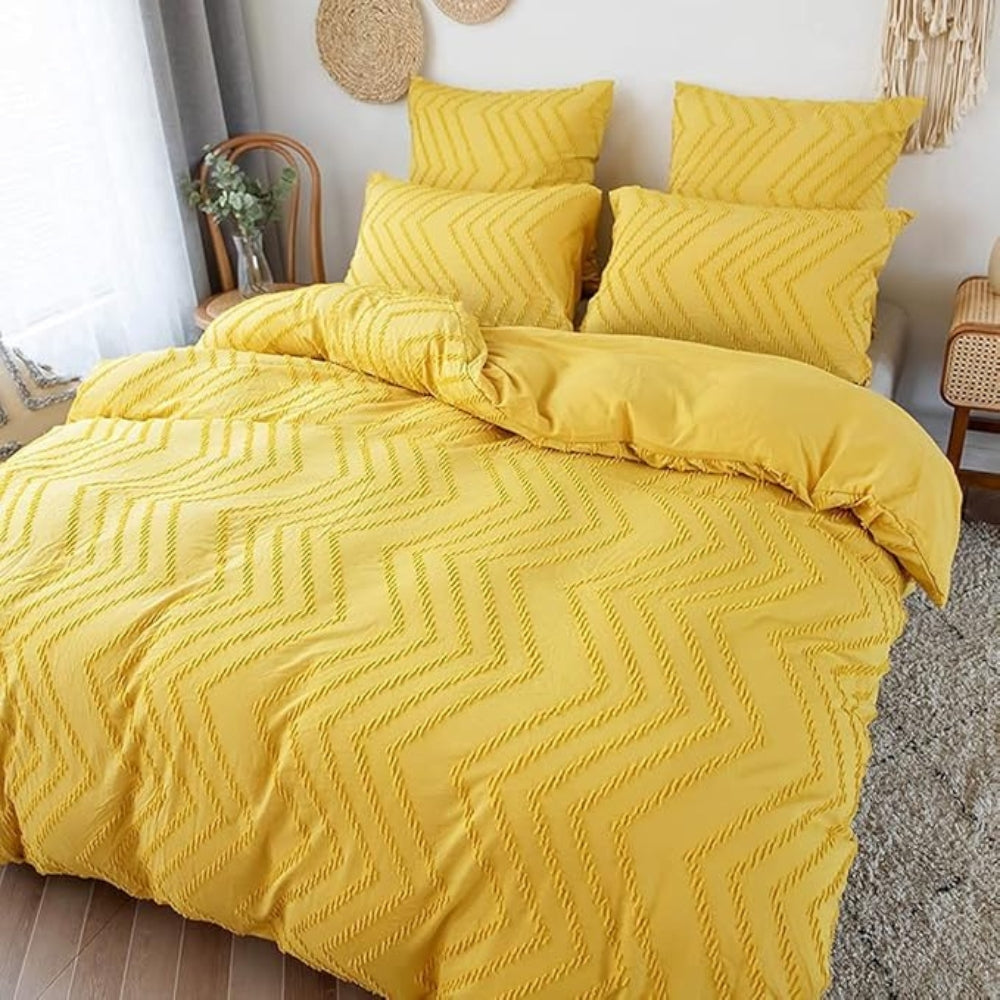 Chevron Plush Quilted Blanket | 3pcs Set