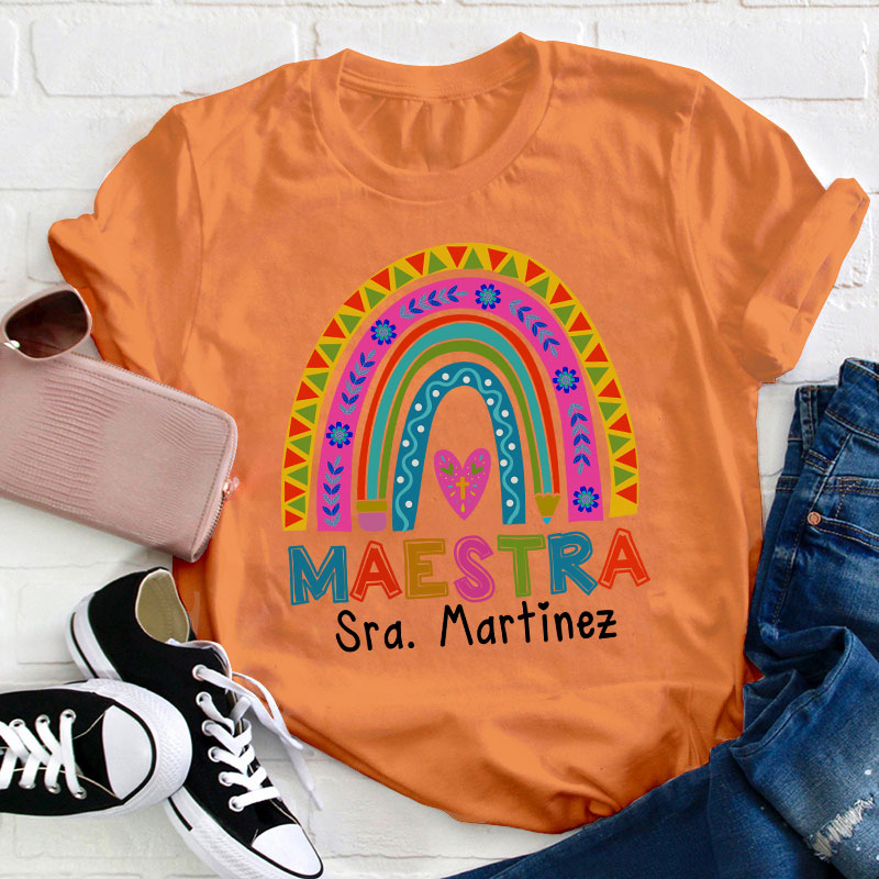 Personalized Maestra Spanish Teacher T-Shirt