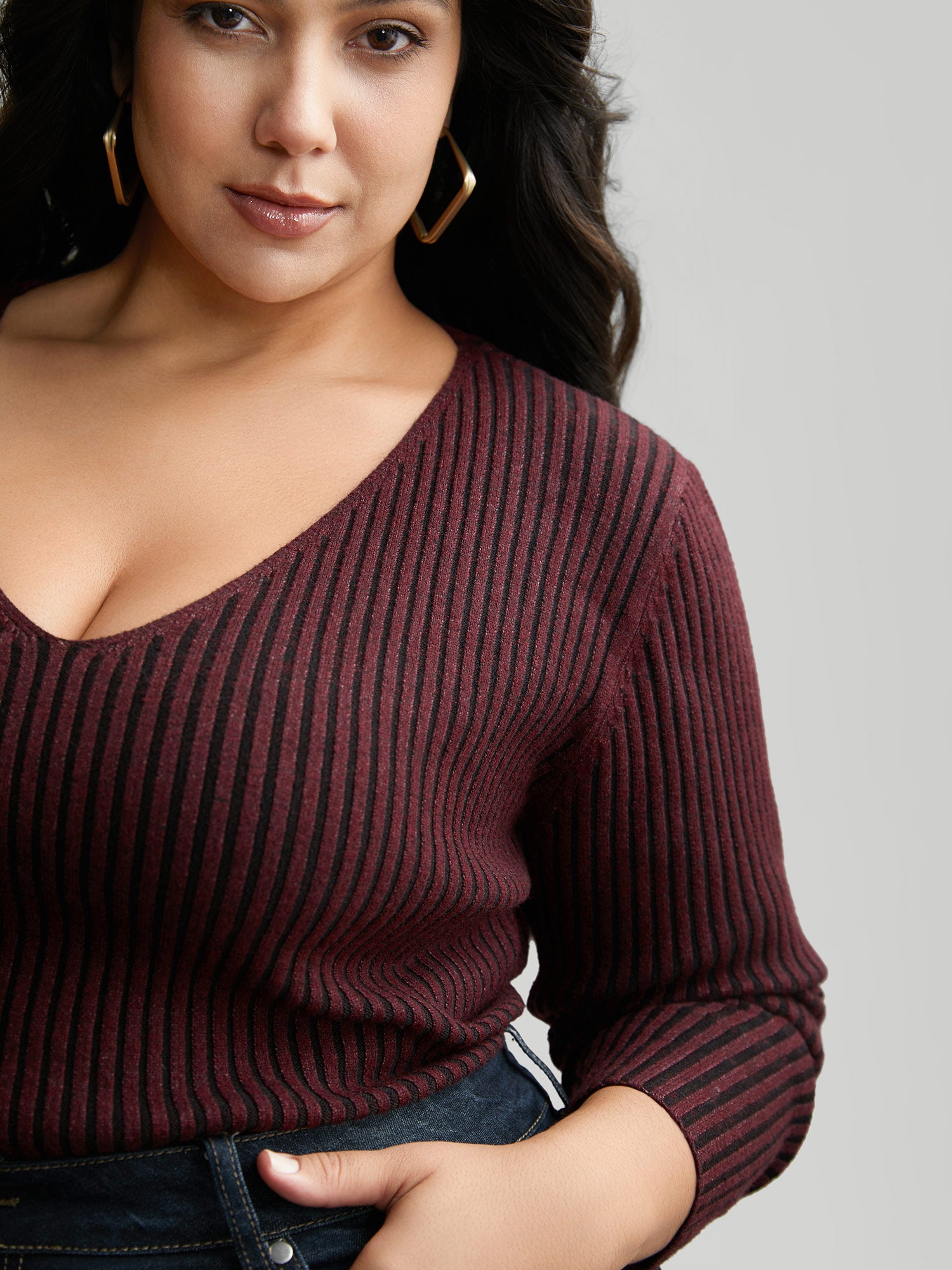 Supersoft Essentials Texture V Neck Pullover