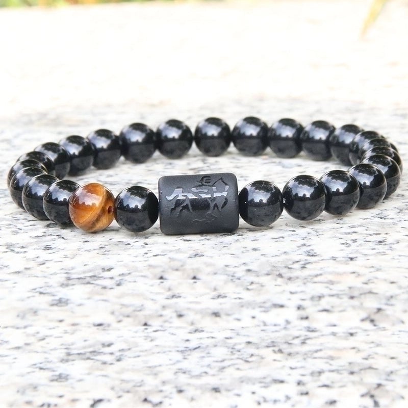 Minimalist Constellation Natural Stone Beaded Carving Bracelets