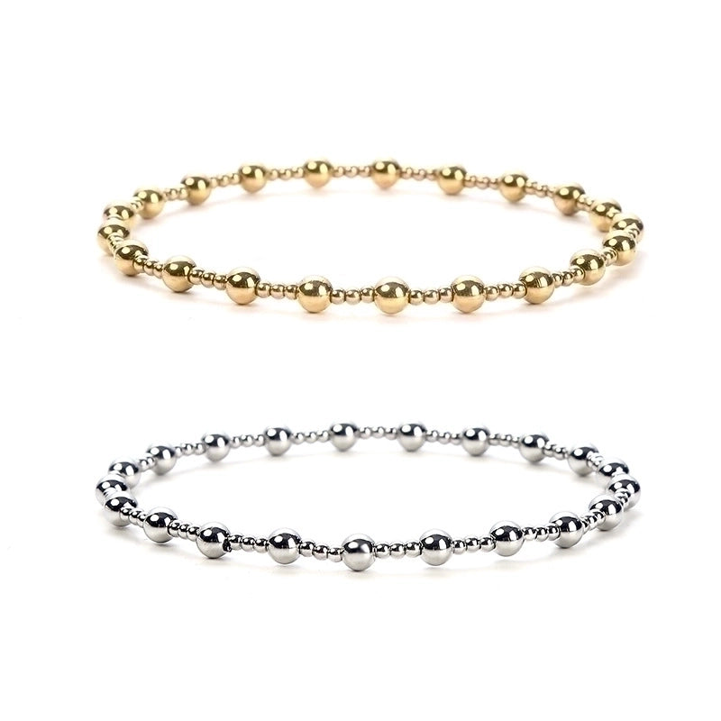 Basic Geometric Stainless Steel Plating Bracelets 1 Piece