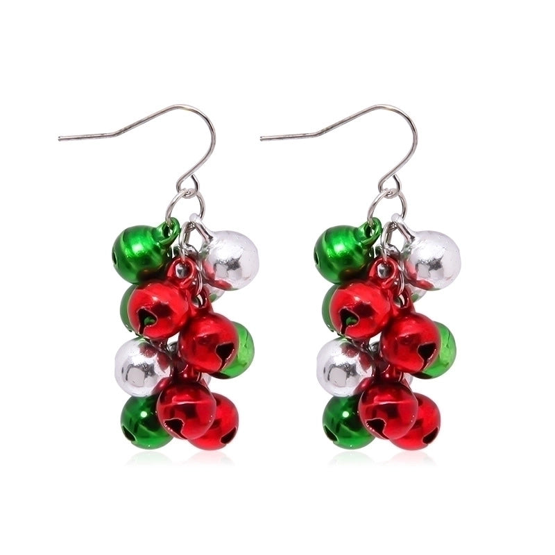 Fashion Santa Claus Christmas Socks Bell Epoxy Alloy Earrings