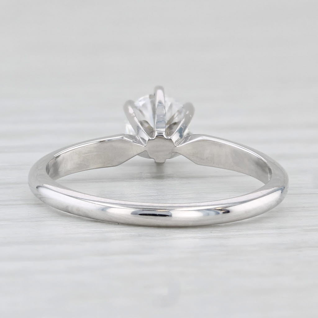 0.45ct Round Diamond Solitaire Engagement Ring 14k White Gold Size 6