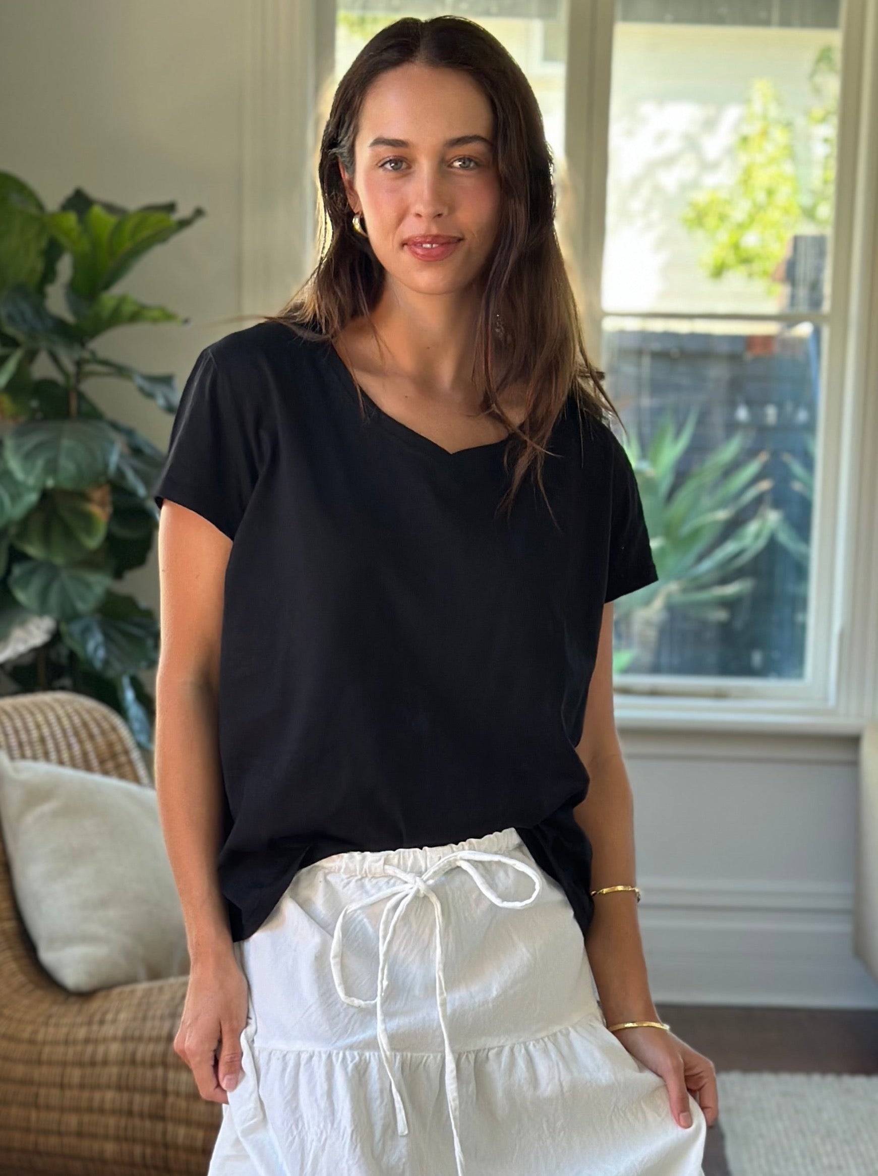 relaxed tee - black cotton