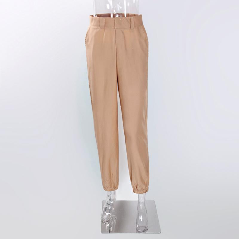 Tapered High Waisted Work Trousers
