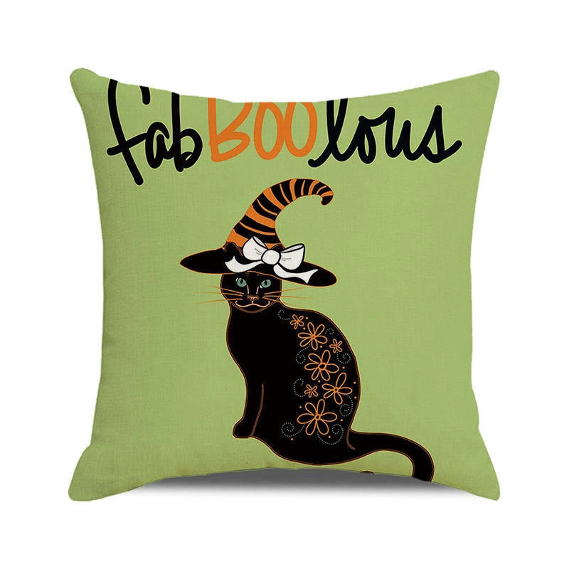 Halloween Cartoon Style Letter Dog Cat PP Cotton Couch & Sofa Decor