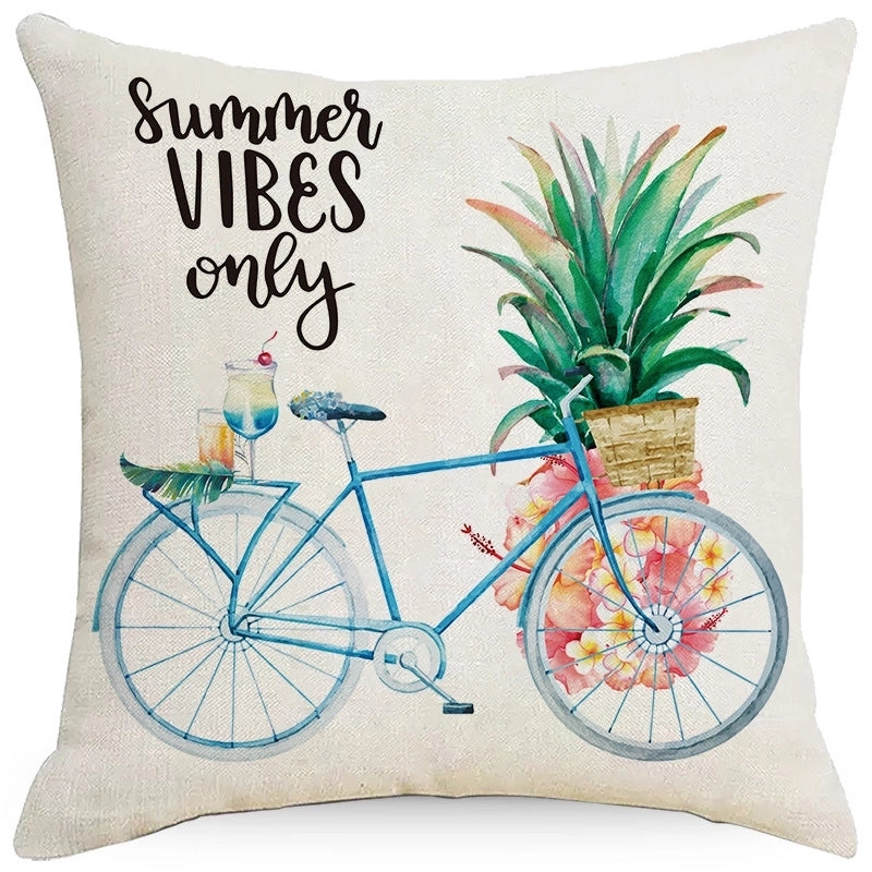 Pastoral Plant Flower Linen Pillow Cases