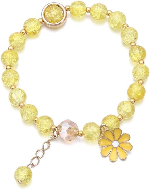 Fashion Flower Charm Beaded Bracelet