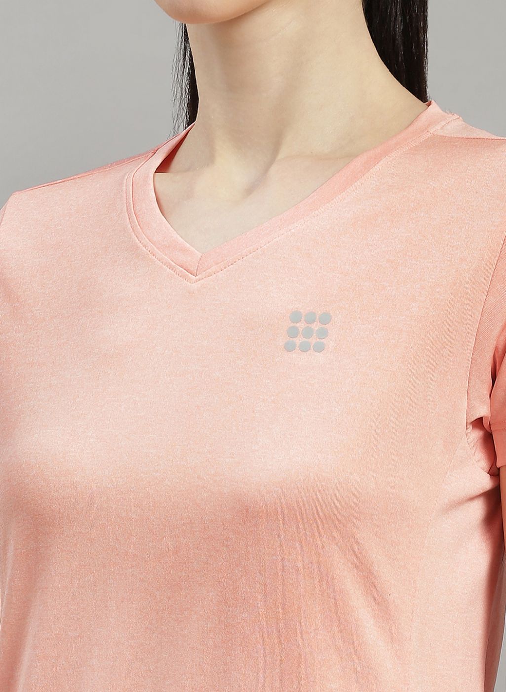 Women Peach Solid Top