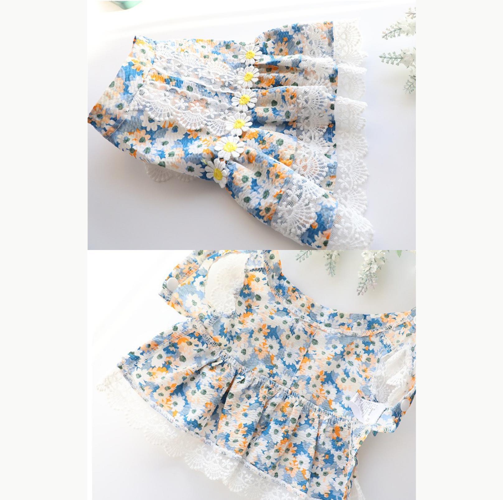 Pet Blue Flowerl Dress