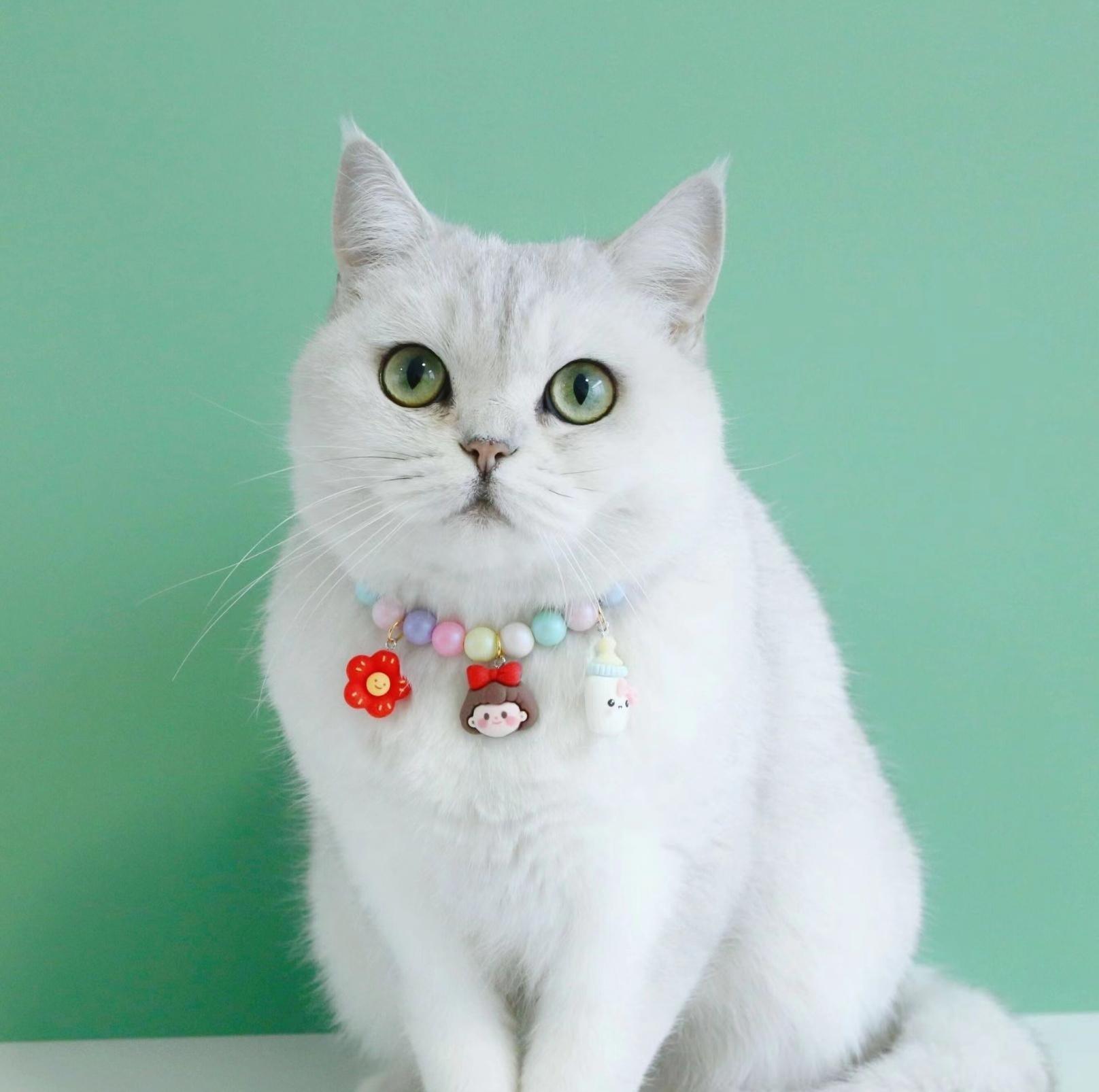 Dreamy Macaron Adjustable Cartoon Pendant Pet Collar