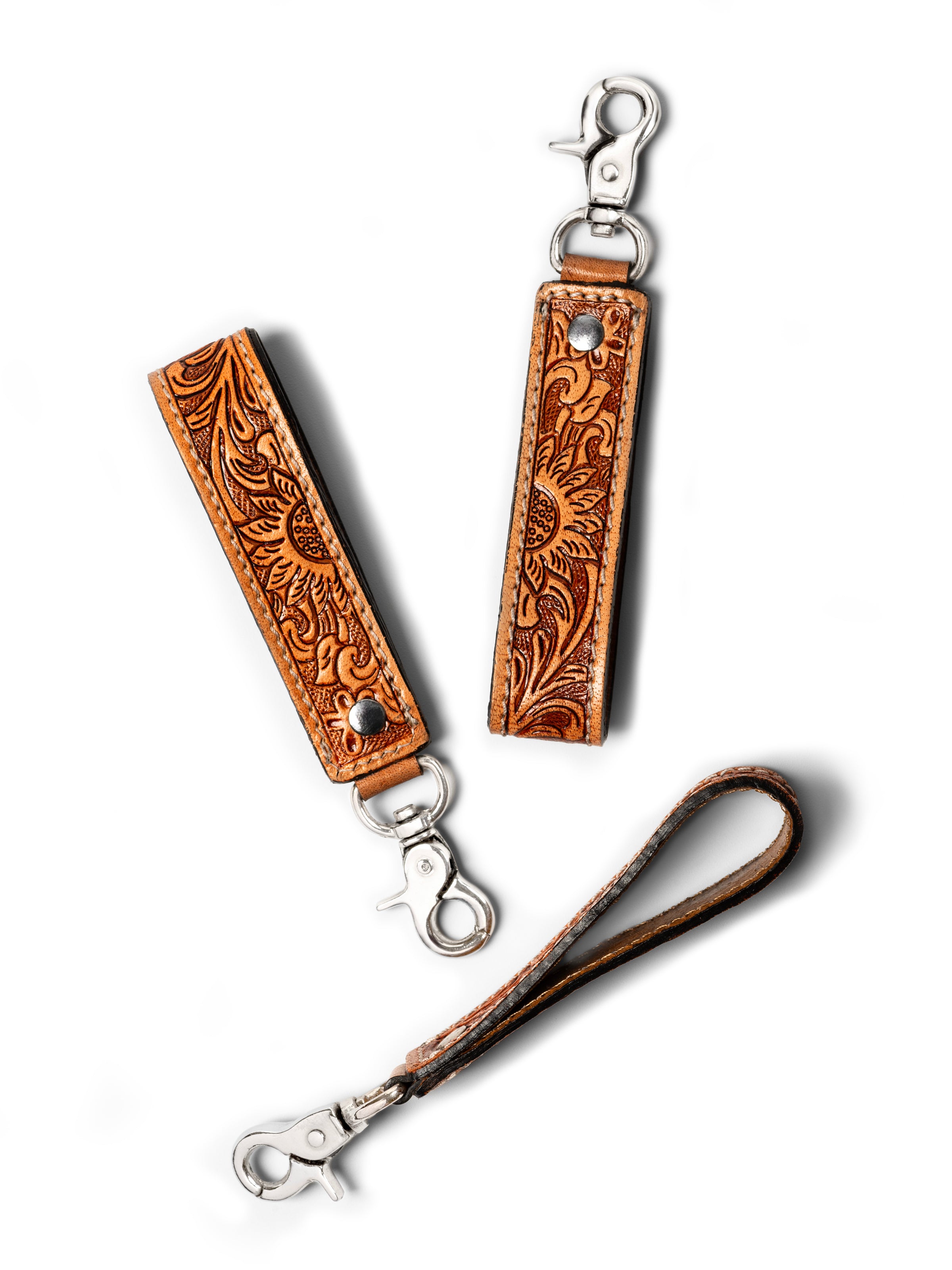 Designer Loop Leather Keychain