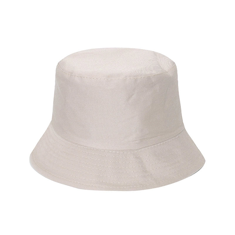 Unisex Minimalist Solid Color Sewing Flat Eaves Bucket Hat
