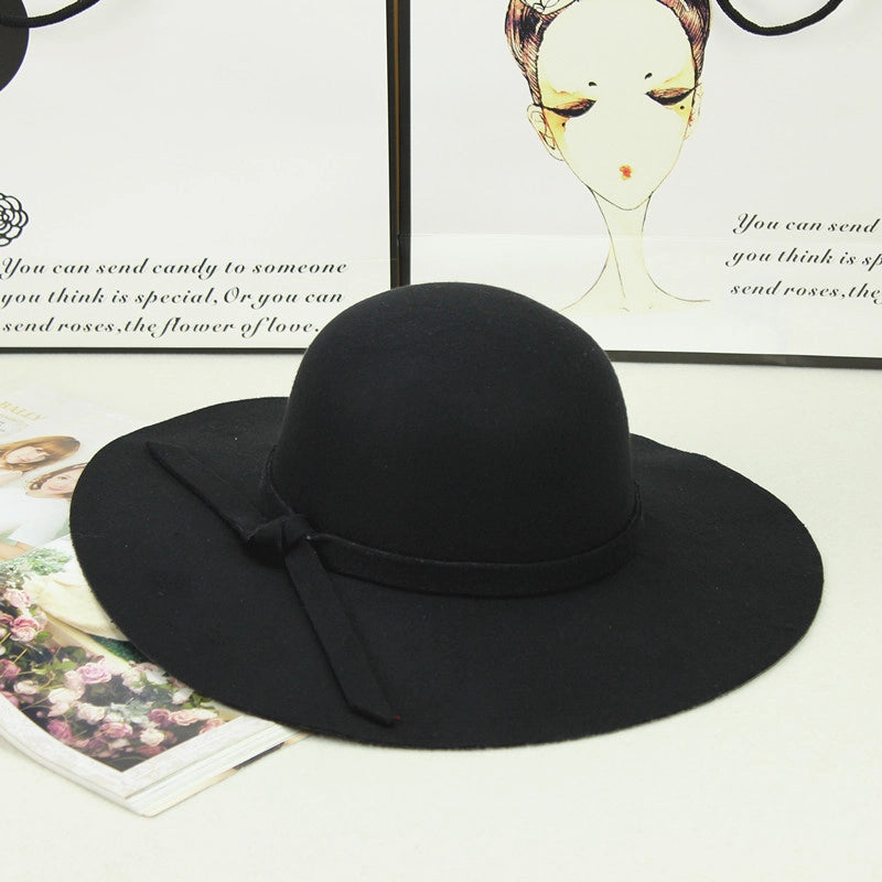 Ladies Along The Wool Autumn Hat Fashion Wind Wool Hat Autumn And Winter A Generation Of Hair