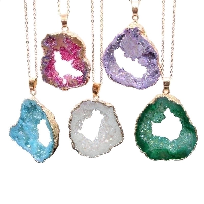 5 Pieces Retro Irregular Agate Plating Jewelry Accessories