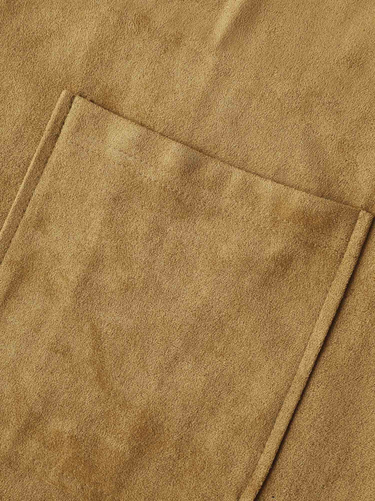 Suede Stretchy Back-Waist Midi Dress
