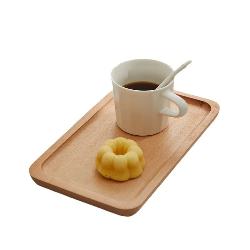 Oval Wooden Tray Solid Wood Rectangular Plate Black Walnut Afternoon Tea Coffee Tray Exquisite Small Tray