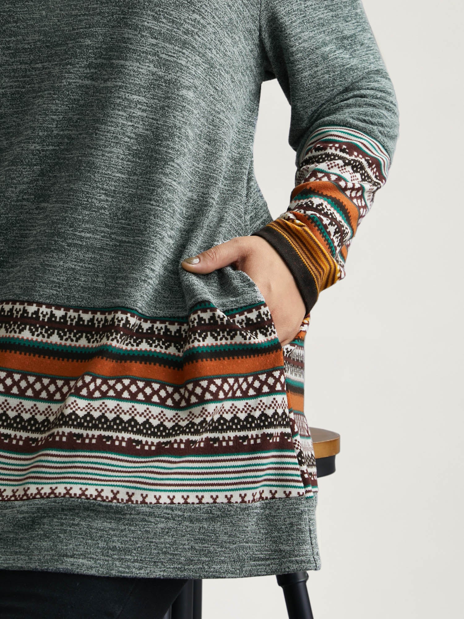 Tunic Boho Print Pocket T-shirt