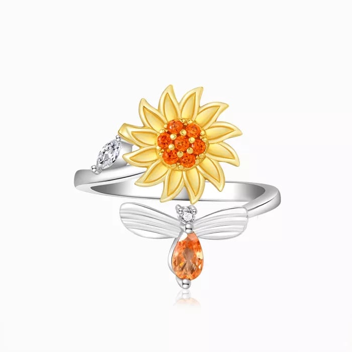 🌻To My Daughter - Sunflower Fidget Ring