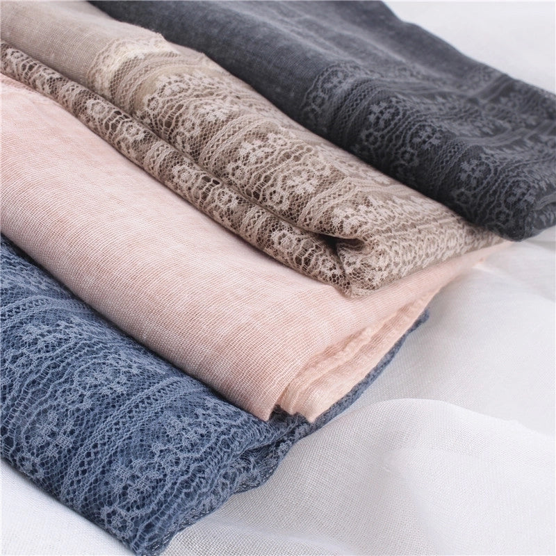 Women's Elegant Solid Color Cotton Scarf
