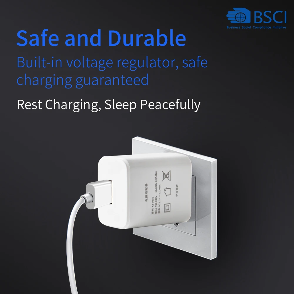 Quick Charger USB power 5V 2A EU US Plug Travel Wall Charger with Micro USB Data Cable