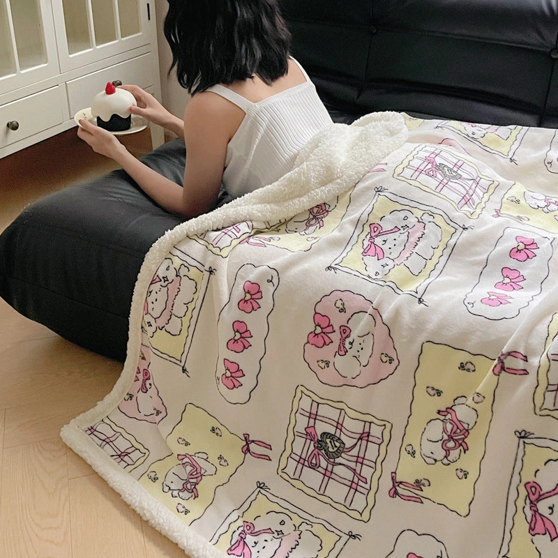 Halloween Cute Animal Pumpkin Fruit Fleece Blanket Bedding