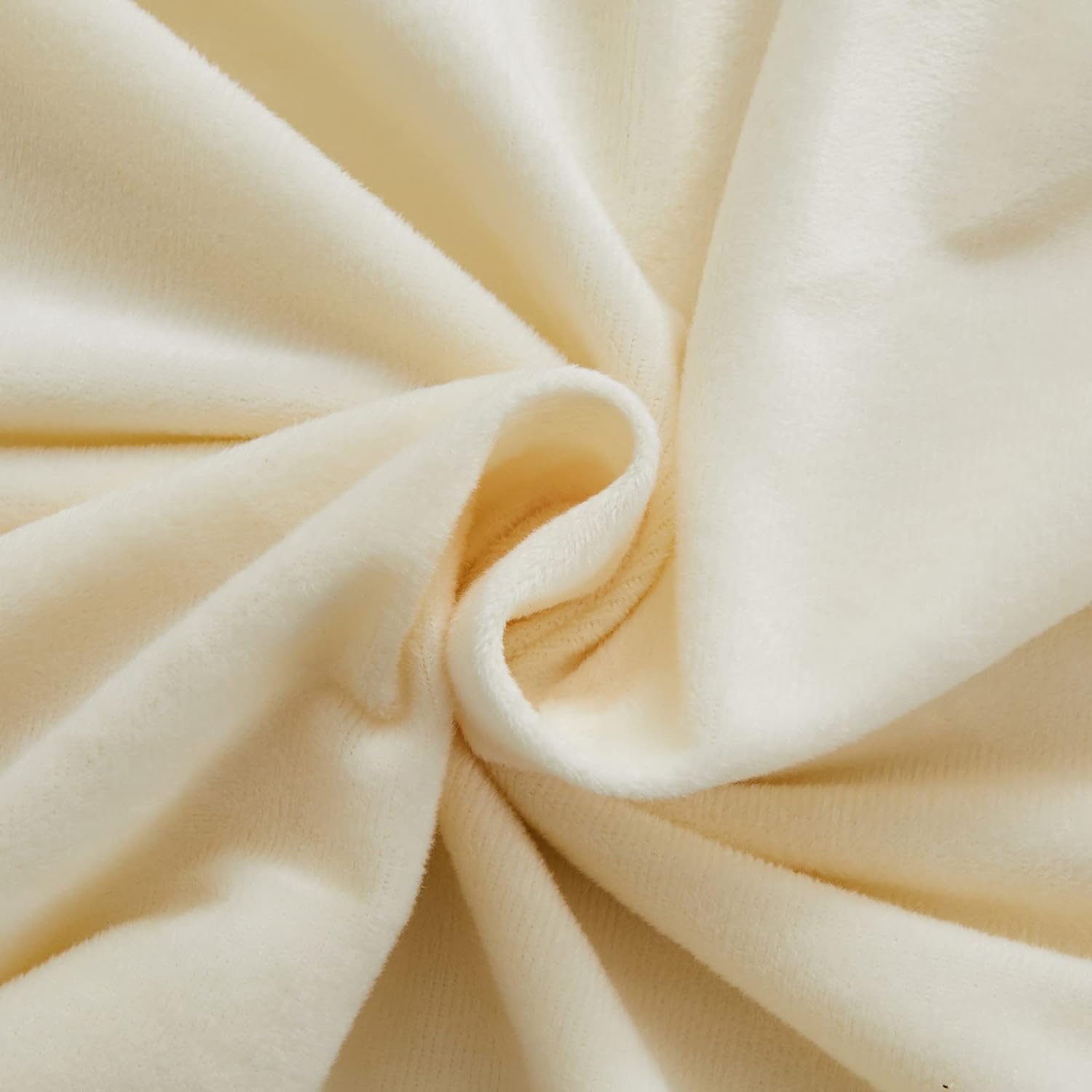 Off White Velvet-Luxury Bed Sheet Set