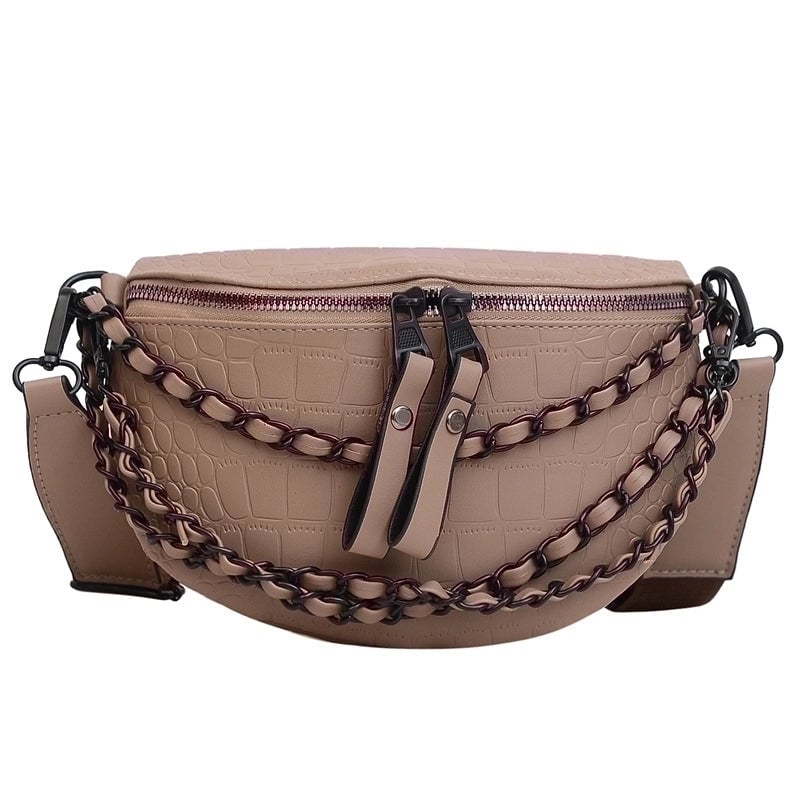 Women's Streetwear Solid Color Pu Leather Waist Bags