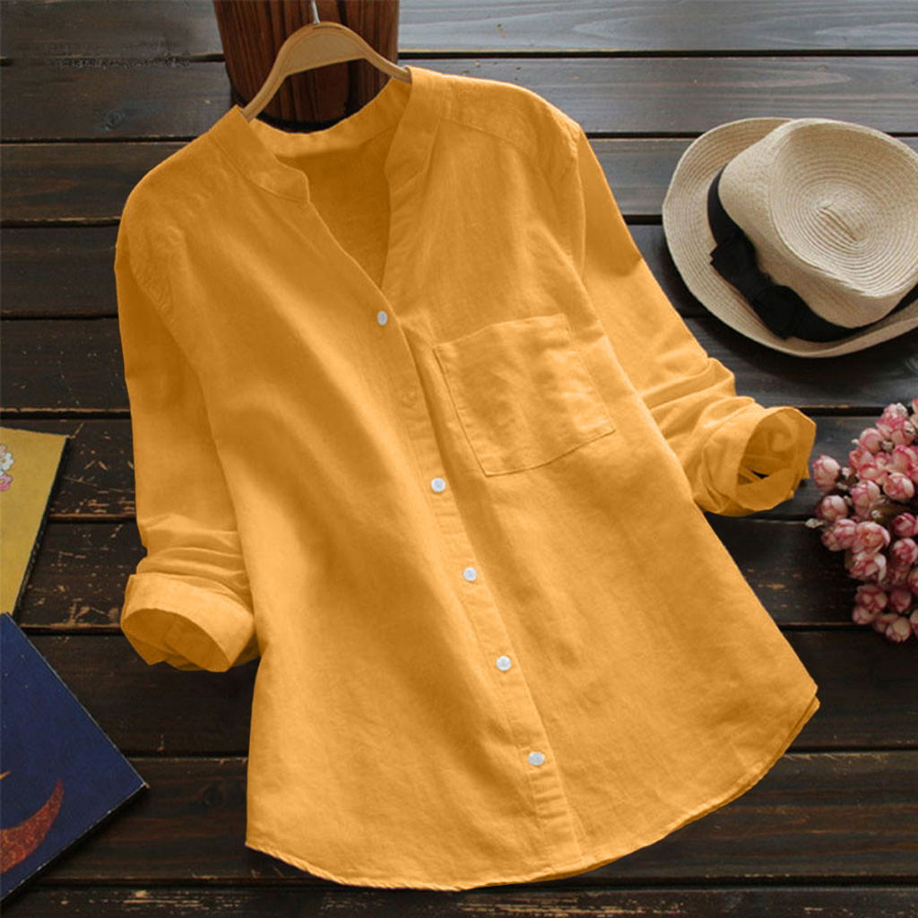 Linen Cotton Casual Loose Shirt-Buy 3 Free Shipping and Get 8% OFF