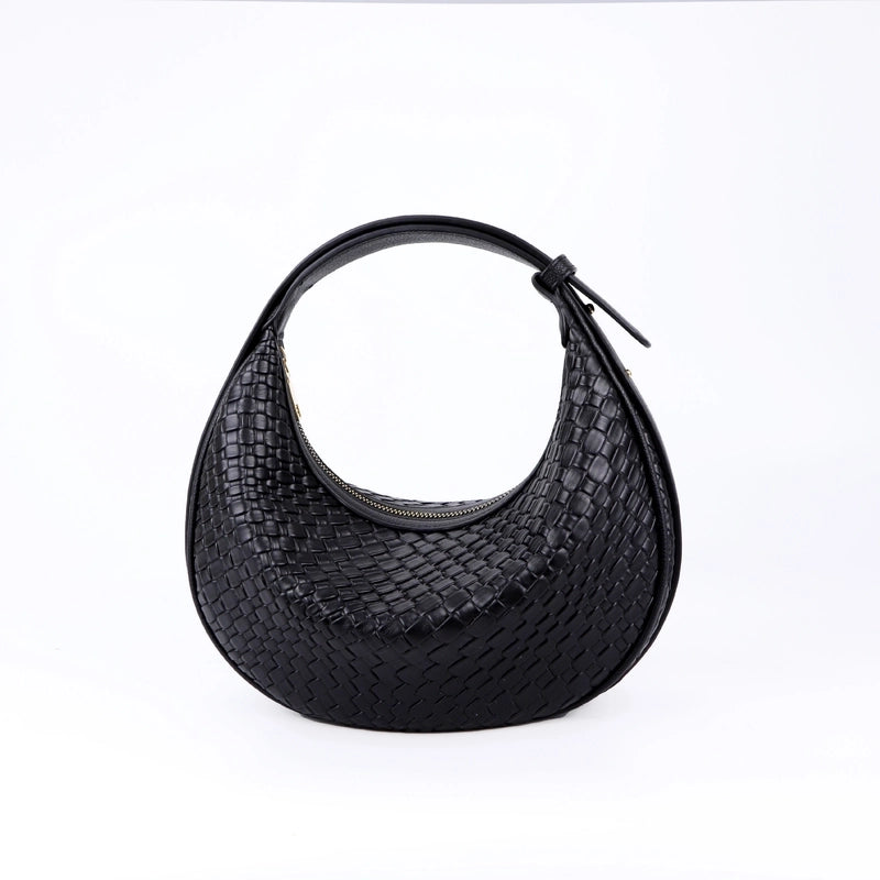 Women's Pu Leather Solid Color Basic Classic Style Dumpling Shape Zipper Underarm Bag