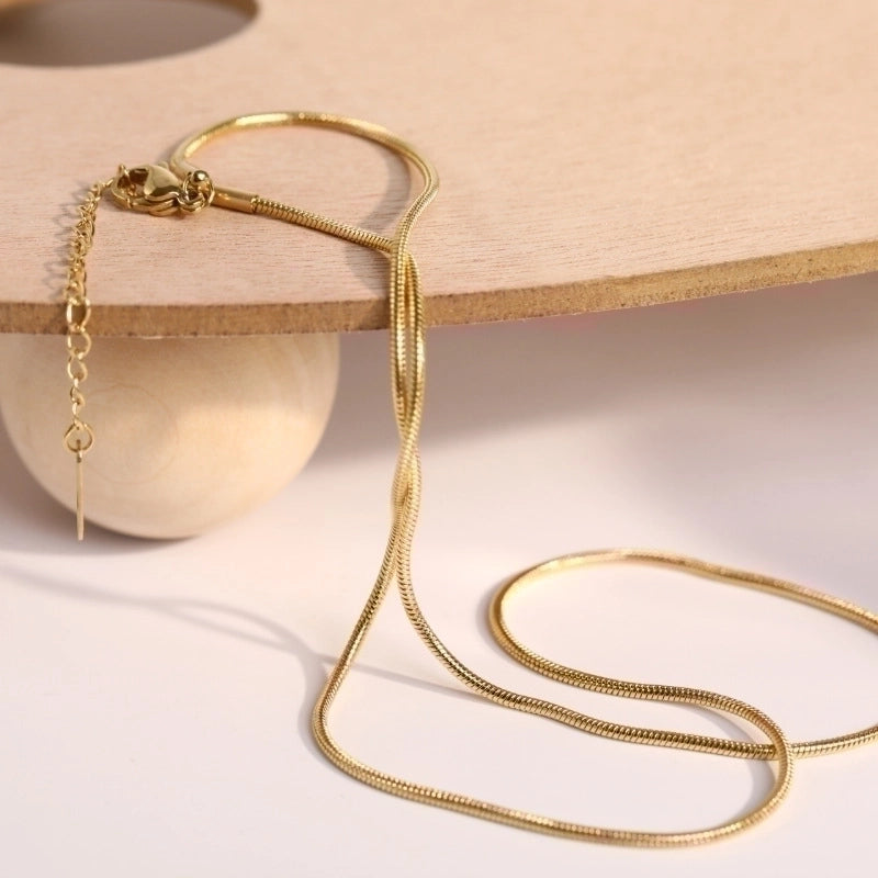 Minimalist Letter Stainless Steel Enamel Plating Necklace